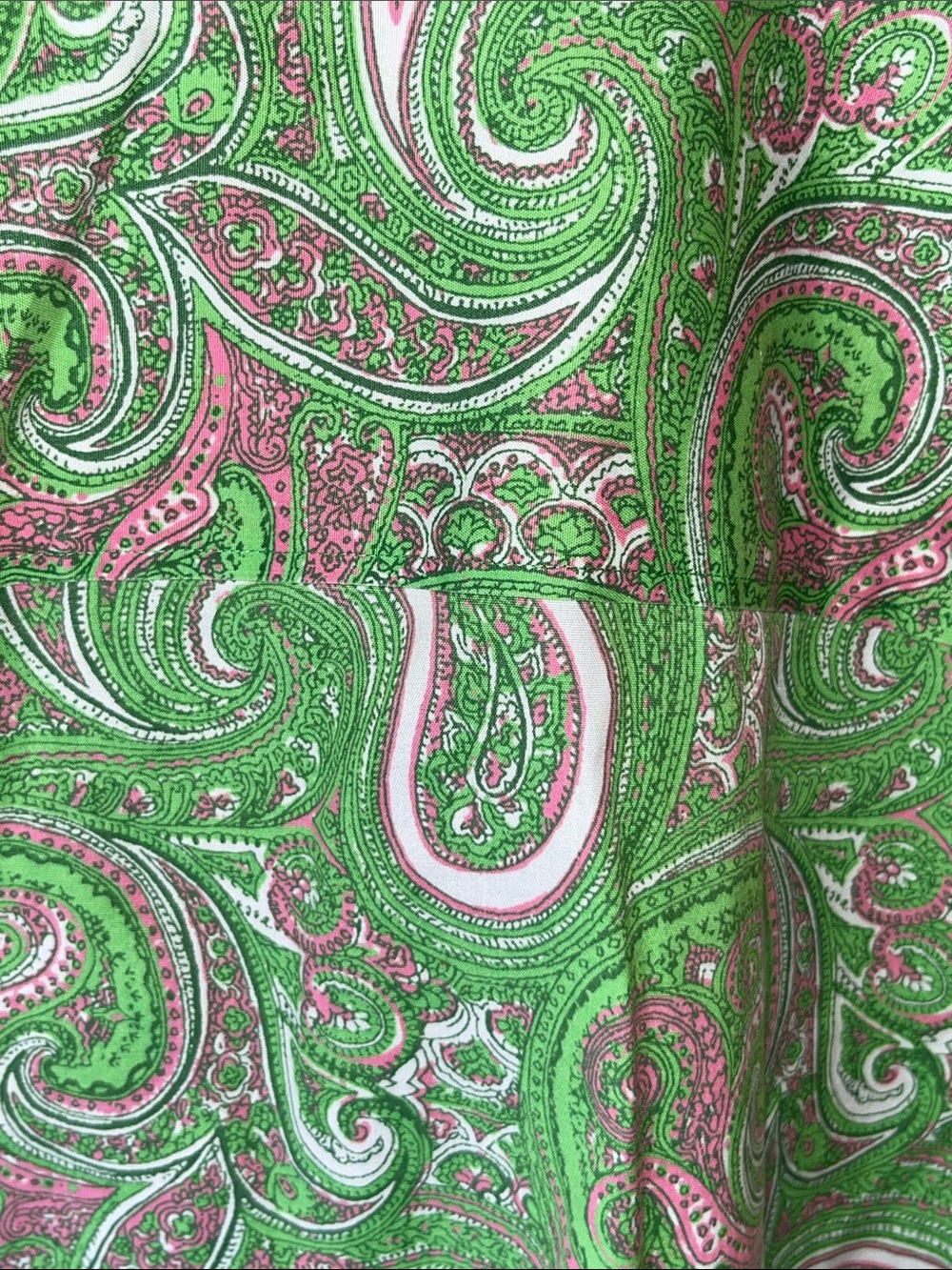 Talbots Green Paisley Button-Front Blouse Size 18W - Picture 9 of 9